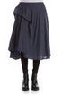 Dotty Dark Purple Silk Cotton Skirt 1