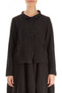 Buttoned Black Linen Jacket 1