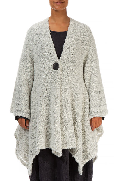 Flared Mélange Pearl Alpaca Wool Cardigan 1