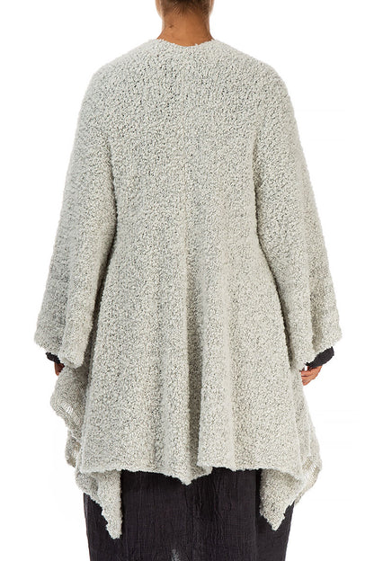 Flared Mélange Pearl Alpaca Wool Cardigan 2