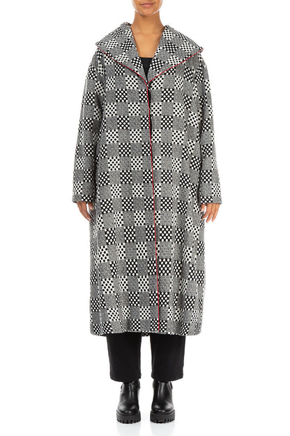 Dotty Wool Swing Coat 1