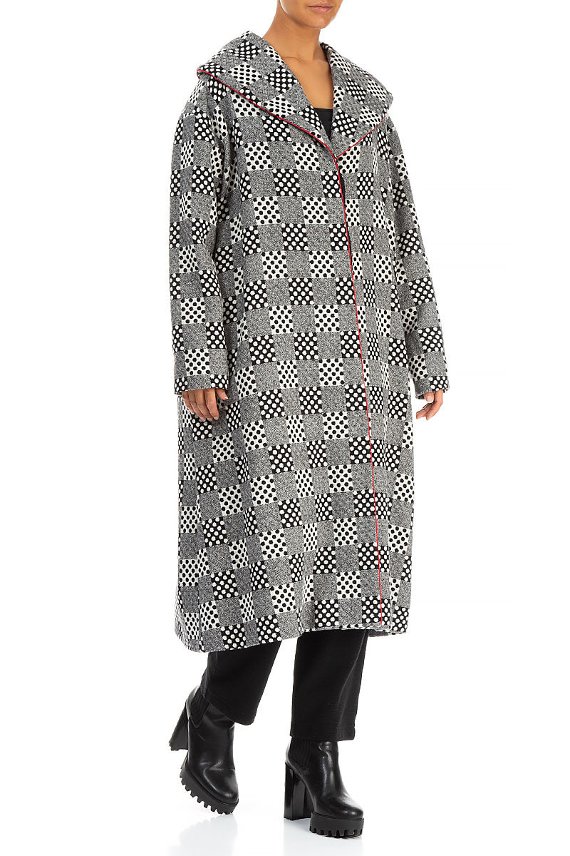 Dotty Wool Swing Coat 3