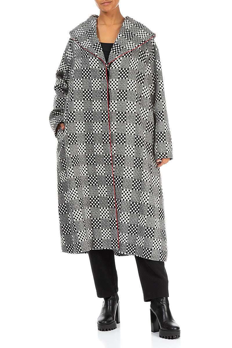 Dotty Wool Swing Coat 4