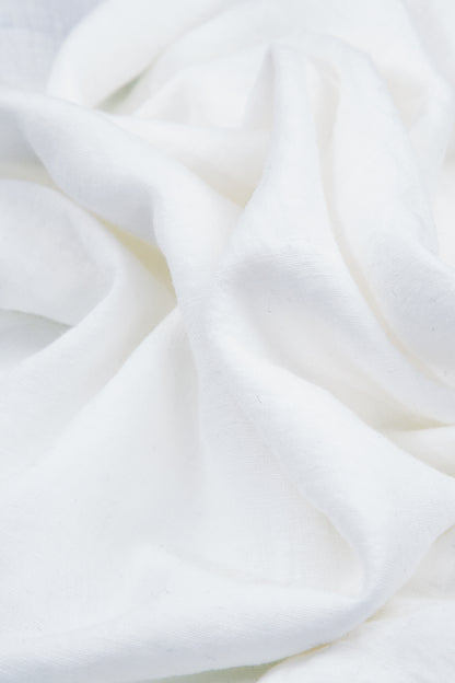 Cropped White Linen Trousers 4