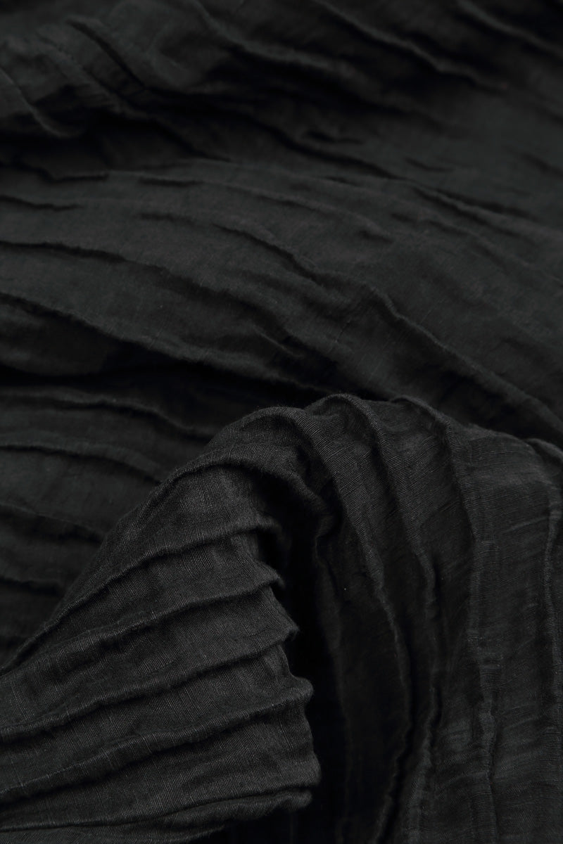 Long Black Crinkled Trousers 6