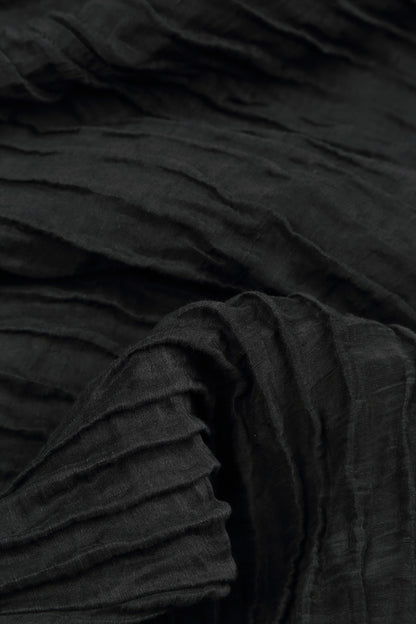Long Black Crinkled Trousers 6