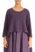 Loose Amethyst Textured Linen Jacket 1