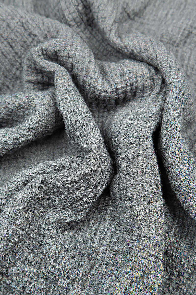One Button Grey Wool Jacket 5