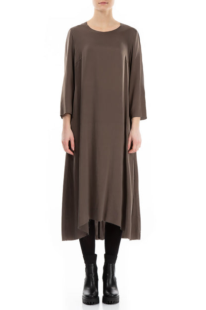Raw Trims Ash Silk Dress 1