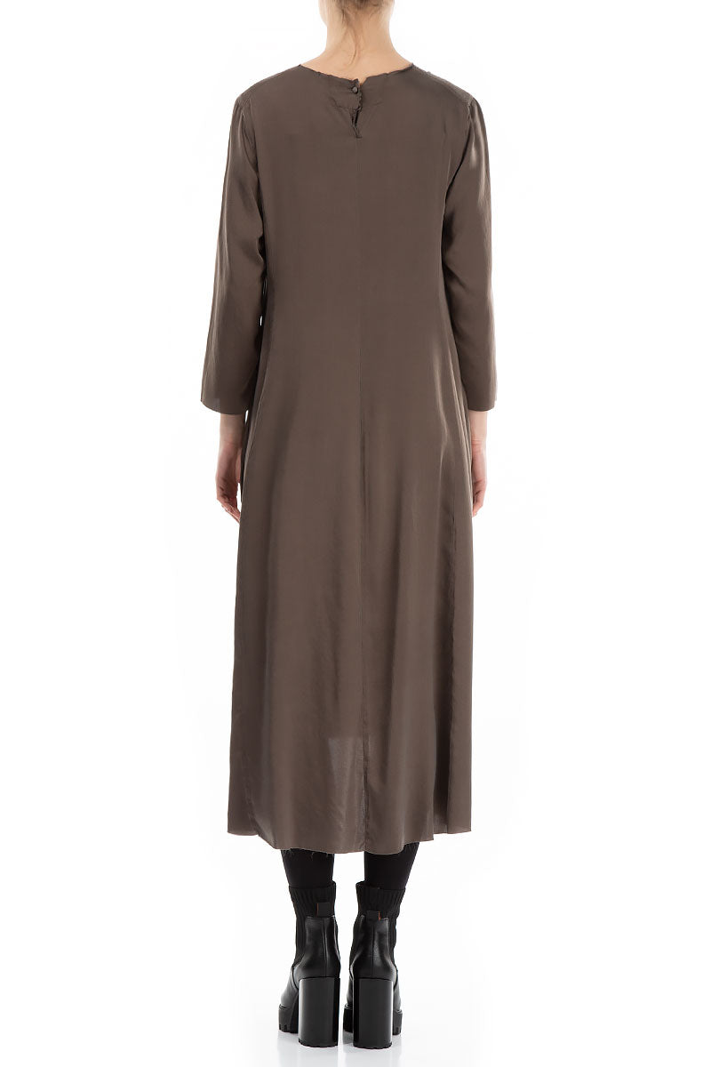 Raw Trims Ash Silk Dress 2